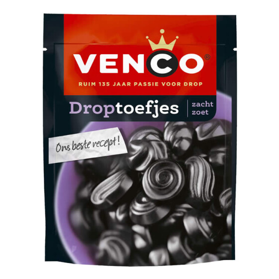 Venco Droptoefjes Liquorice soft and sweet 235g