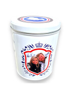 Fortuin tin king Willem-Alexander en Maxima Blauw Wilhelmina Pepermunt Peppermint 500g
