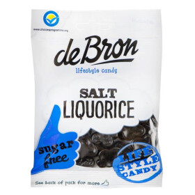 De Bron Salt Liquorice sugar free 100g