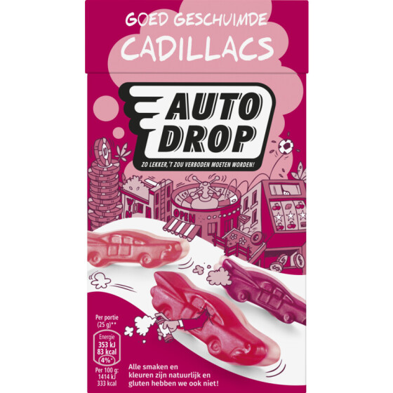 Autodrop Bosvruchtrode Cadillacs I Winegums 235g