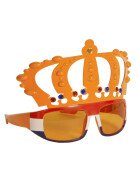 Orange crown sunglasses with red white blue frame