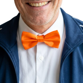 Bow tie satin orange