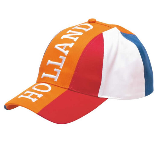 Orange Holland Baseball Cap with Red White Blue
