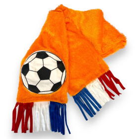 Sjaal Oranje met voetbaltassen
