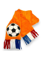 Sjaal Oranje met voetbaltassen