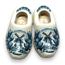 Magnet - Clogs - Holzschuhe - Farbe: Weiss