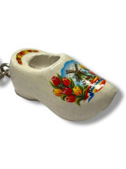 Dutch keyholder Ducth Wooden Glog Sleutelaanhangertje White
