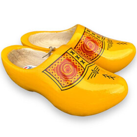 Brabant houte klompen wooden clogs yellow  37/38