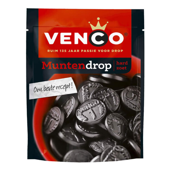 Venco Muntdrop Liquorice Coins 225g