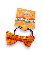 Rood Wit Blauw bracelet with orange glitter bow