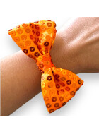Rood Wit Blauw bracelet with orange glitter bow