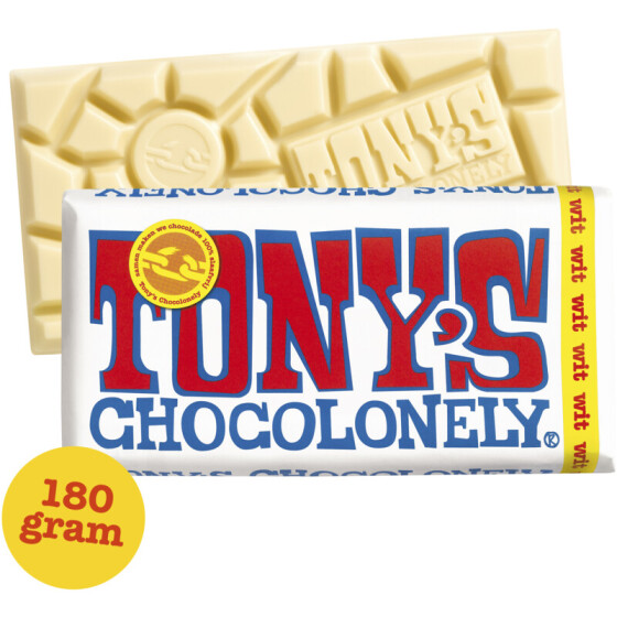 Tonys Chocolonely Wit white chocolate 180g