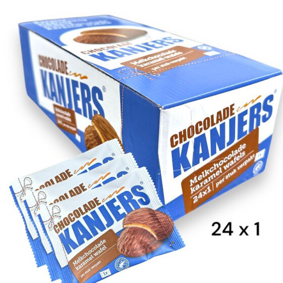 Kanjers Spacekoeken XXL-Pack Chocolate Waffle with caramel 24 x 45g