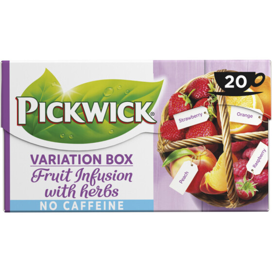 Pickwick Fruit Infusion Grüner Tee mit 4 Sorten Frucht ohne Coffien 20x1,5g
