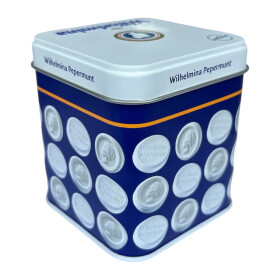 Wilhelmina Pepermunt Blik Delfts Blauw Blaadjes 100g