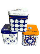 3x 100g Wilhelmina Pepermunt in decorative metal tins