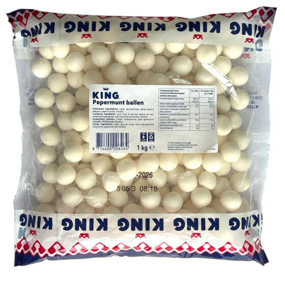 King Pepermunt Ballen Pfefferminz 1kg