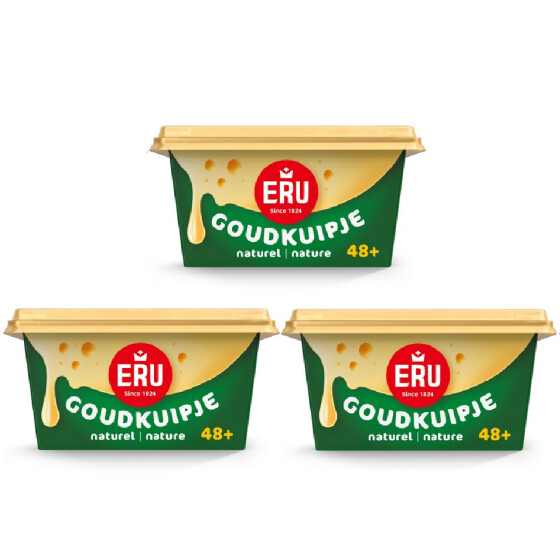 3 x Eru Goudkuipje Naturel XXL Smeerkaas 200g