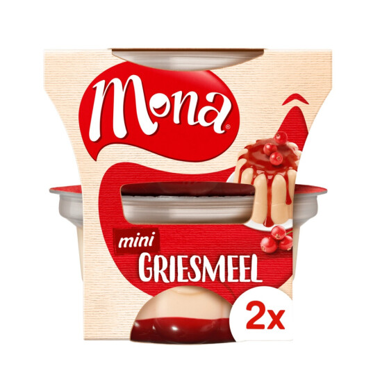 Mona Griesmeel Pudding Duo 2 x 135ml (BBD: 22-03-26)