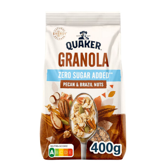 Quaker Granola Zero Pecan and Brazil Nuts 400g