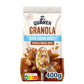 Quaker Granola Zero Pecan and Brazil Nuts 400g