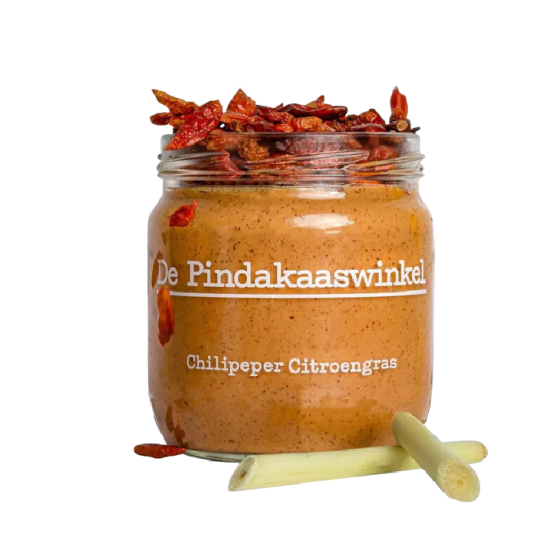 De Pindakaaswinkel Erdnussbutter Pindakaas Chili-Zitronengras 400g