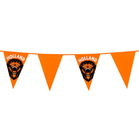 Wimpelkette Löwe Oranje 6 Meter mit 15 Wimpeln