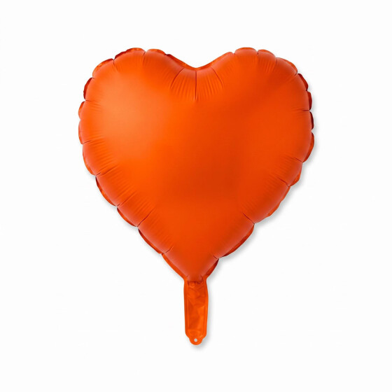 Foil balloon heart Orange 45cm