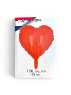 Foil balloon heart Orange 45cm