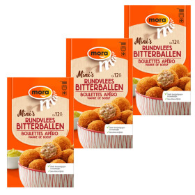 3 x Mora Bitterballen 12 St a 20g Beef Bitterballen